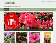 Tablet Screenshot of gardenshop.dk